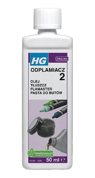 HG Odplamiacz usuwający plamy z flamastrów, tłuszczu, oleju, pasty do butów etc. 50 ml