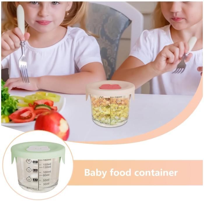 Boîtes De Conservation Pour Nourriture Pour Bébé,Pot En Verre Bebe 230 Ml Pot De Conservation Bebes Avec Couvercle Hermétique