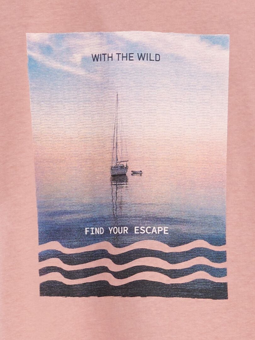 Bedrukt T-shirt - ROZE
