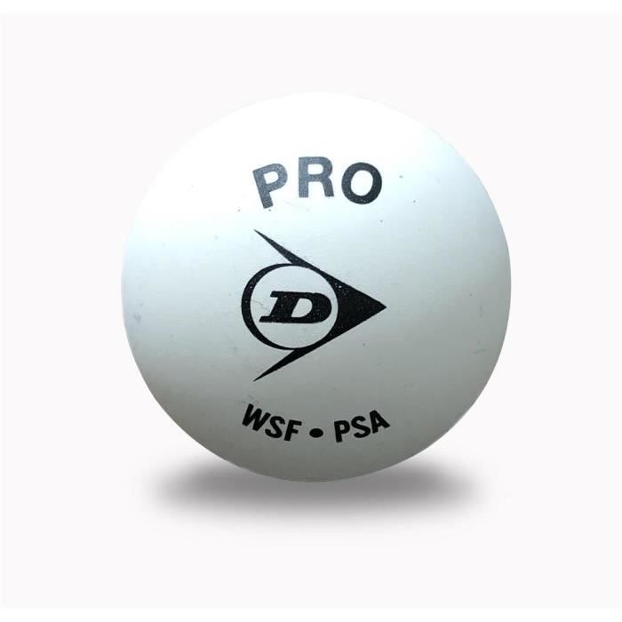 Pelotas de squash Dunlop Pro, paquete de 12 unidades - blancas - Talla única
