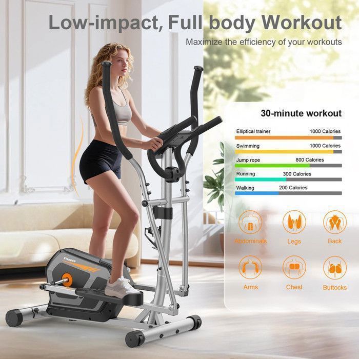 New elliptical trainer - with Bluetooth app - 16 levels of magnetic resistance - multi-function LCD screen - quiet