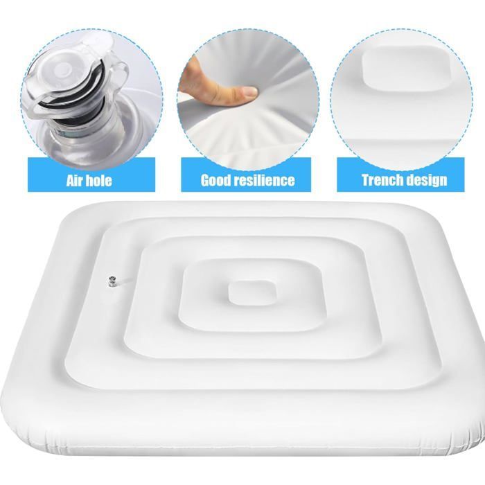 Inflatable cover for square spa - Nosheir - Diameter 135 cm - Quick inflation valve - Easy deflation valve