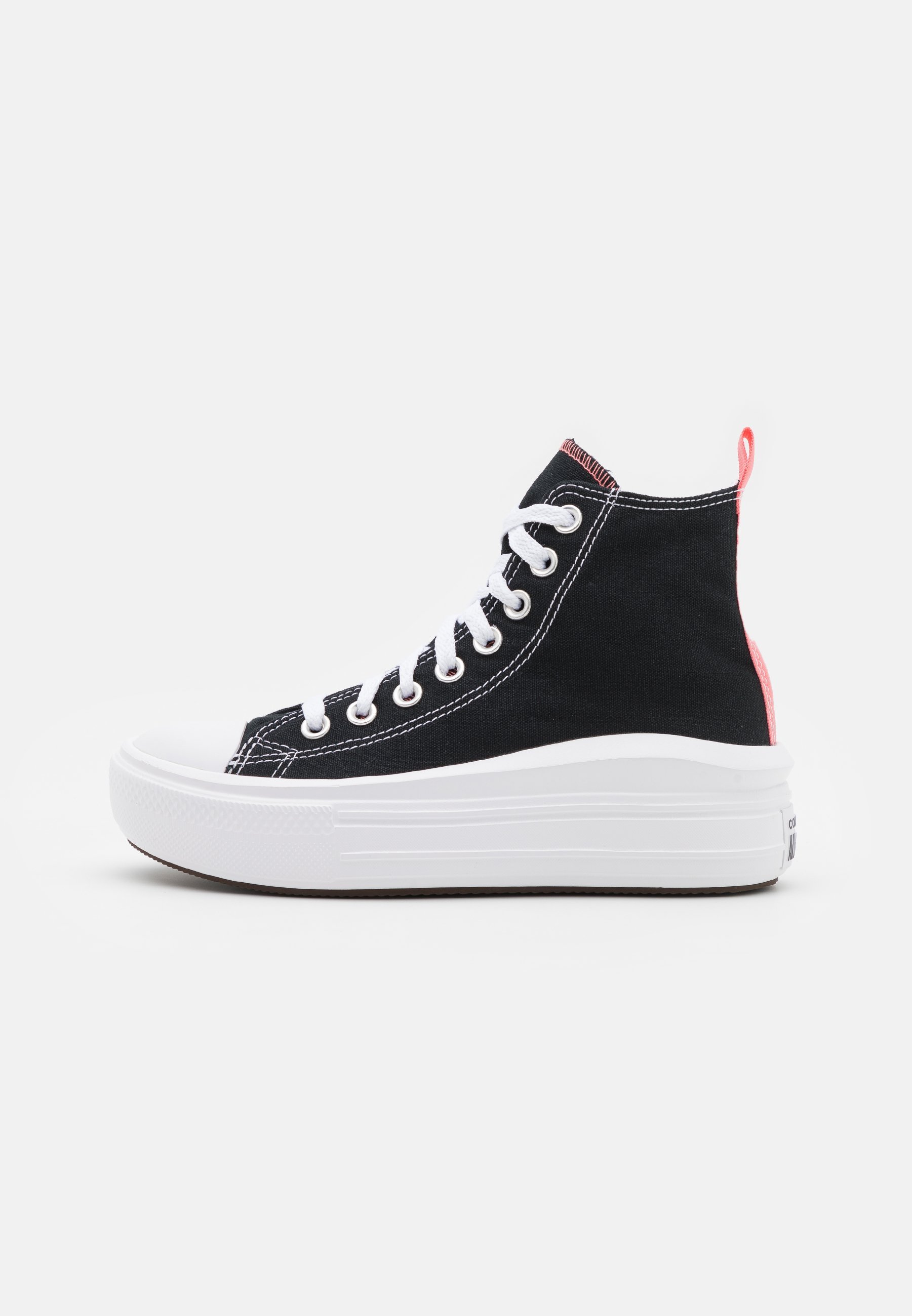 Converse CHUCK TAYLOR ALL STAR MOVE - Hoge sneakers - zwart/roze/wit