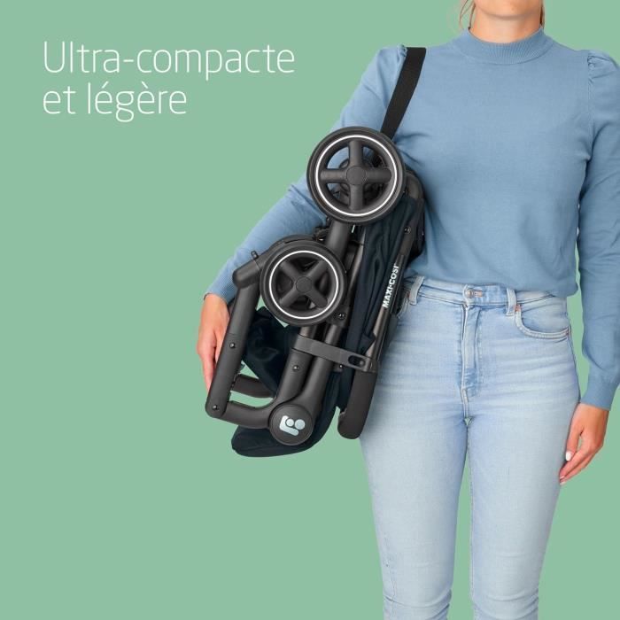 MAXI-COSI Lara 2 Ultra Compact klapvogn, fra fødsel til 4 år, op til 22 kg, nem at folde sammen, Essential Graphite