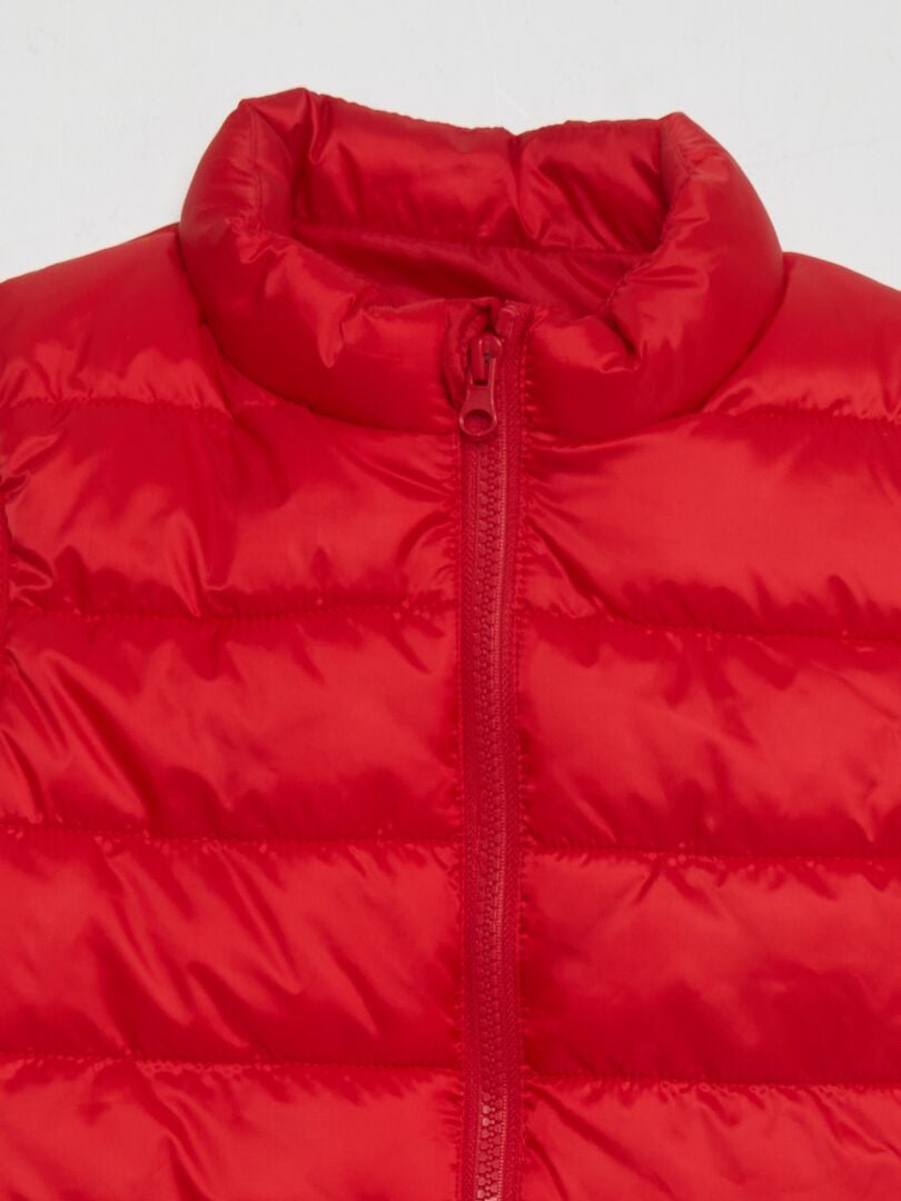 Mouwloos donsjack - ROOD