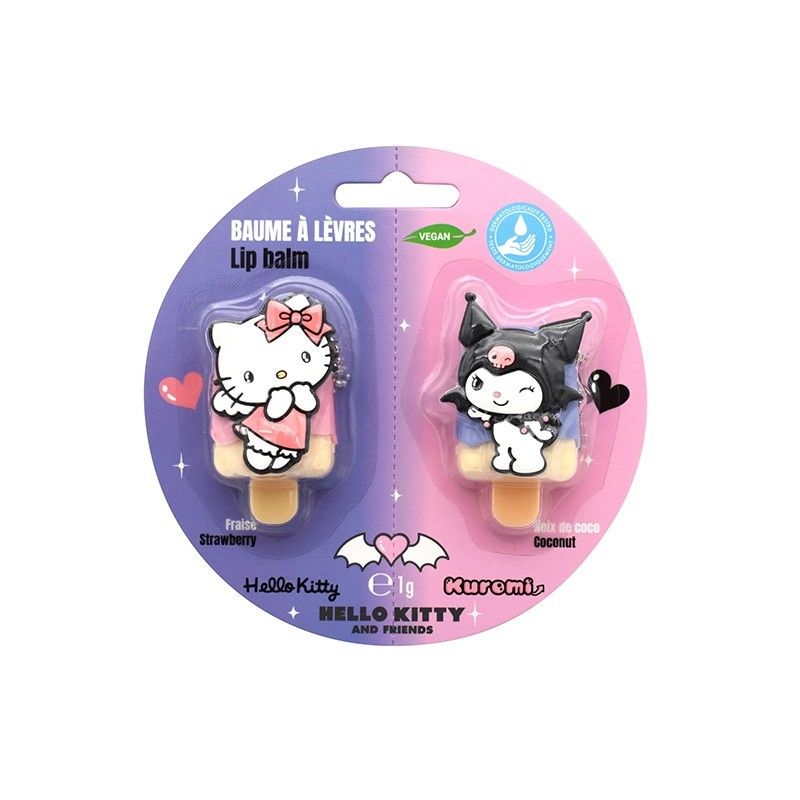 „Hello Kitty and Friends“ dvigubas lūpų balzamas Lūpos: balzamai ir priežiūra