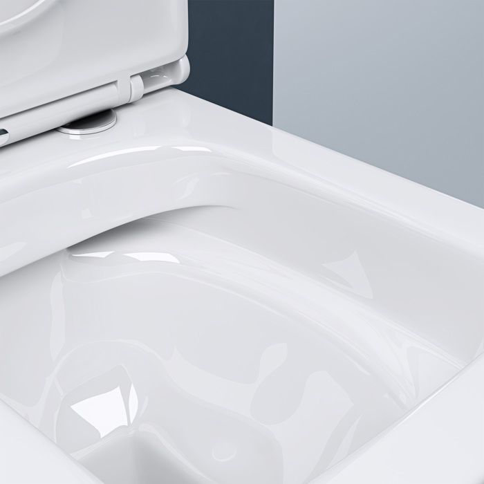Sogood WC floor-standing ceramic toilet, white, with cistern and soft-close seat, Stand112T