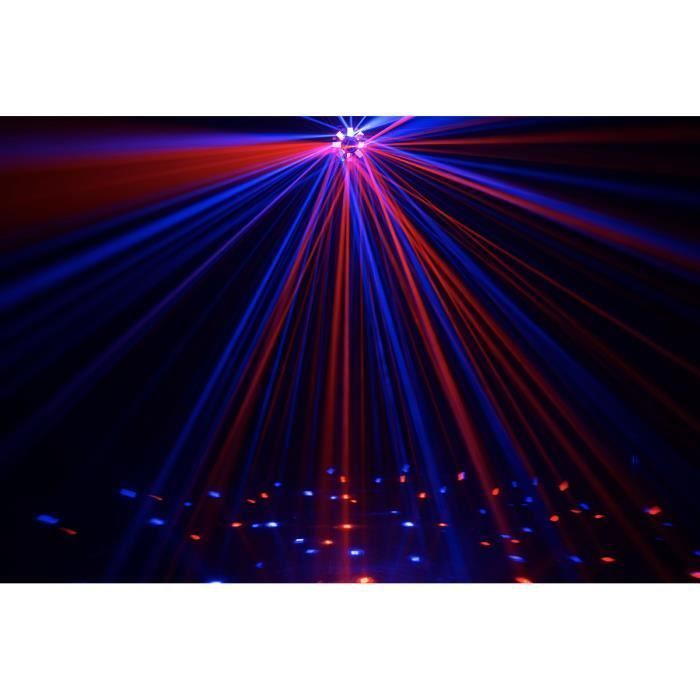 Light effect - PHEBUS2 - 3-in-1 combo - Derby, Strobe, Laser - 8 multi-colored LEDs