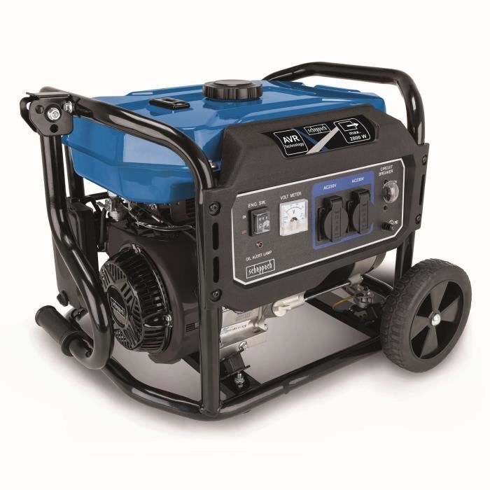 Generador Scheppach SG3200x - Potencia máxima 2800W - Gasolina - Azul