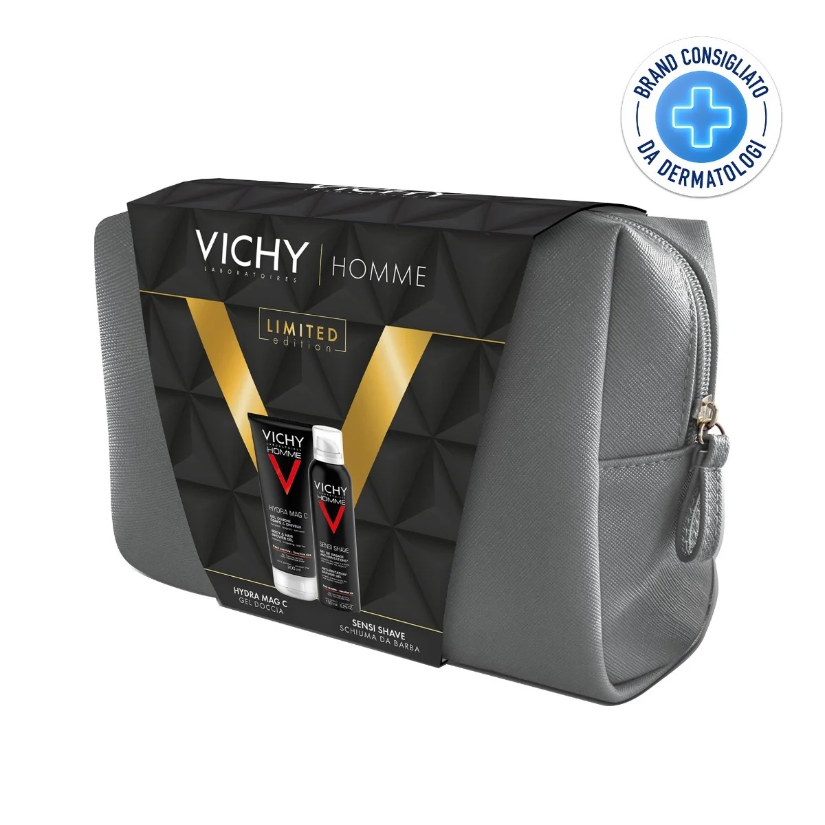 VICHY Vichy Pochette Homme Hydra Mag C douchegel 200 ml + Sensi shave scheerschuim 200 ml reinigingsset voor mannen
