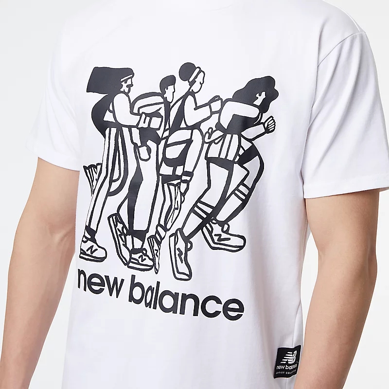 NB Athletics Seb Curi Läufer-T-Shirt für Herren - WEISS