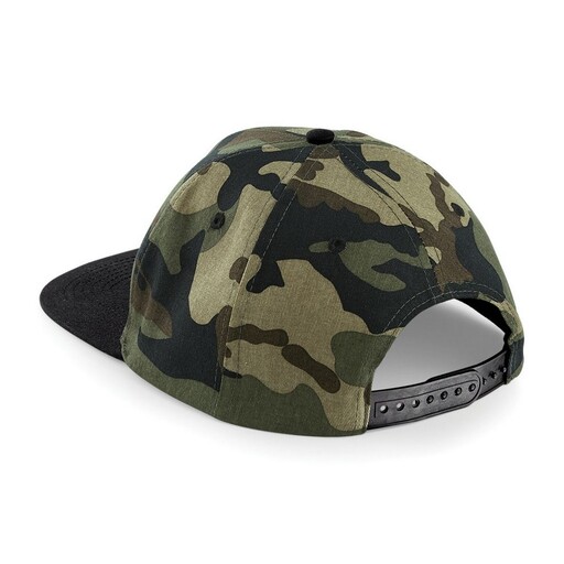 Beechfield Retro Camouflage Kasket med Flad Skygge (2-pak)