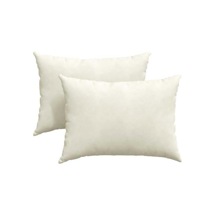 Samtsofakissen - vidaXL - 70x50 cm - Creme - Abnehmbare Bezüge - Polyesterfüllung - Für den Innenbereich geeignet