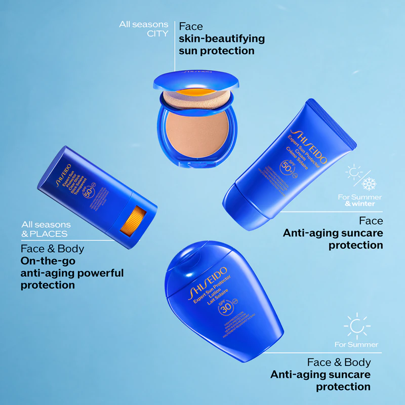 Loção Protetora Solar Shiseido Expert FPS 30 para rosto e corpo