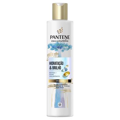 Pantene Pro-V Miracles Hydration & Shine Shampoo, Återfuktande schampo för torrt hår, hyaluronsyra, 250 ml