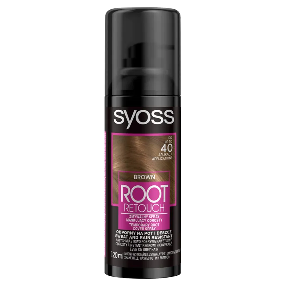 Syoss Root Retoucher Spray Maskujący Odrosty Średni Brąz