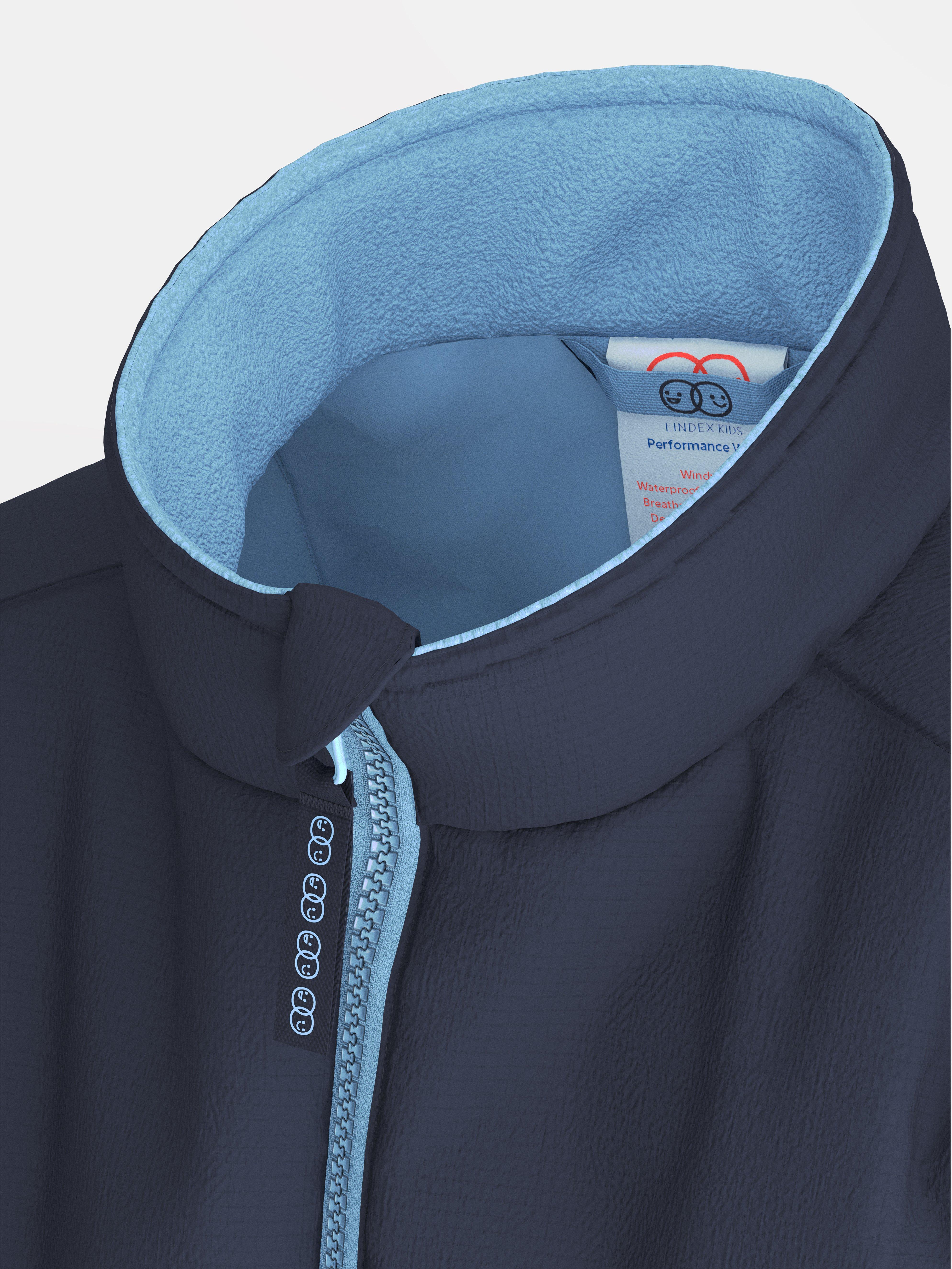 Chaqueta ligera acolchada e impermeable – Ropa deportiva infantil, color azul marino oscuro.