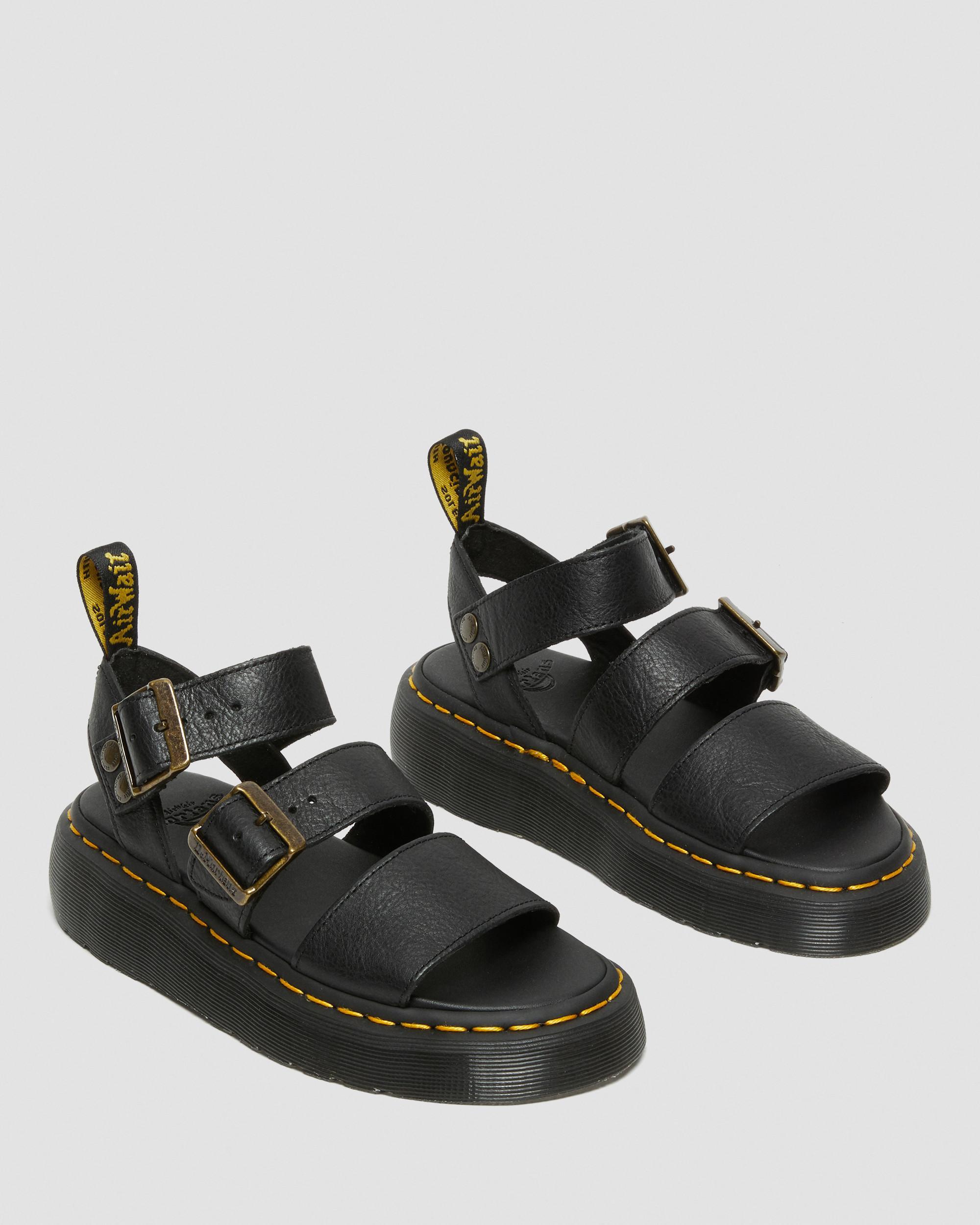 Gryphon Quad Leder Plattform Sandalen