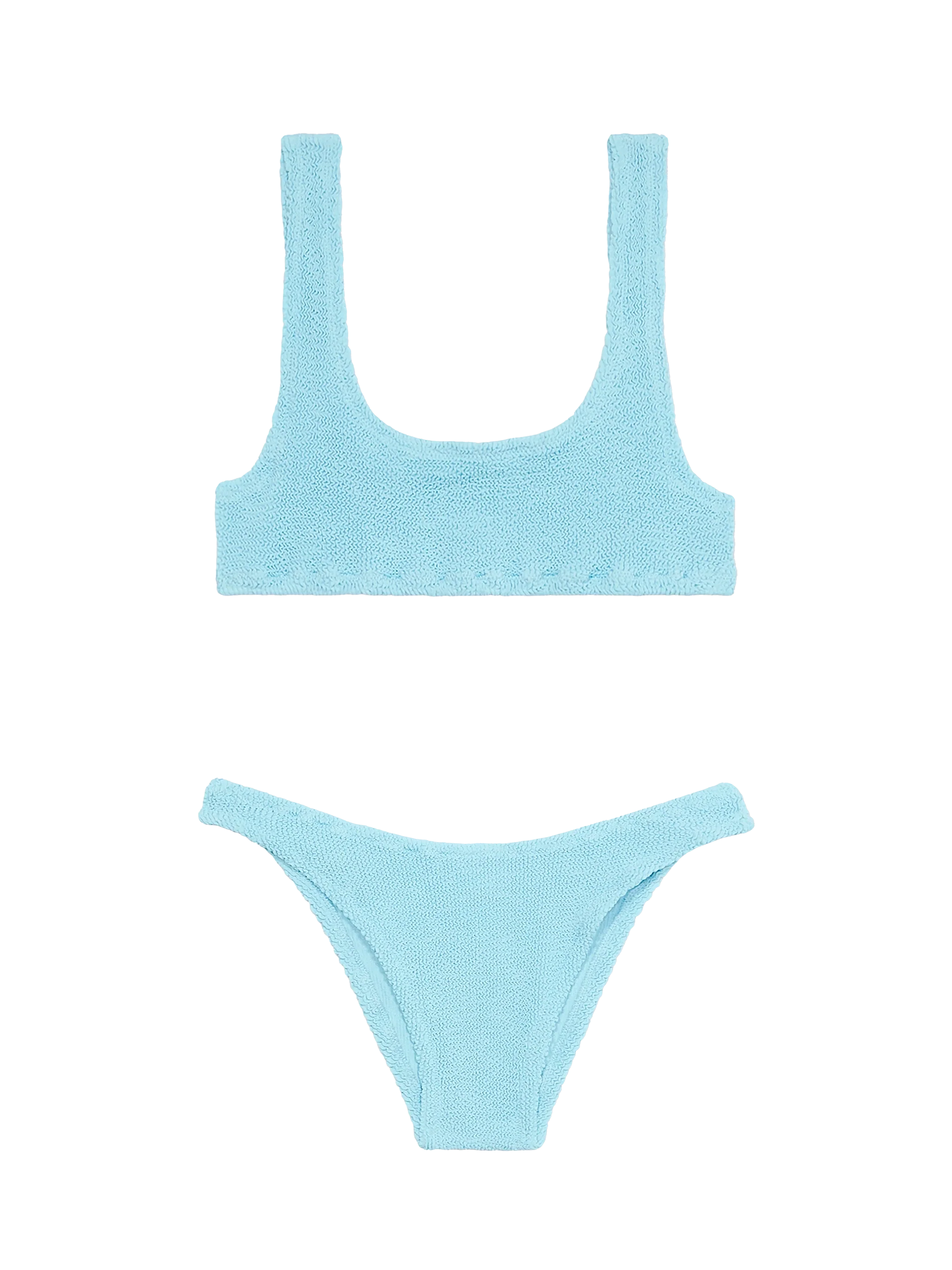 Naima Elise Klassieke Blauwe Bikini met Kreukelpatroon voor Dames