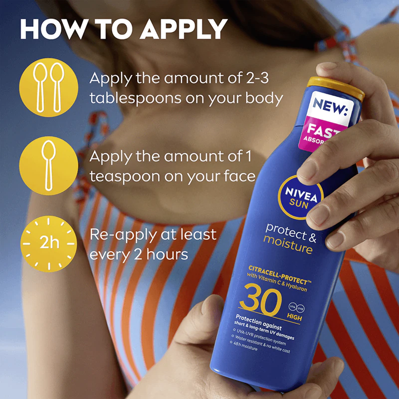 Loção hidratante com protetor solar NIVEA SUN FPS 30
