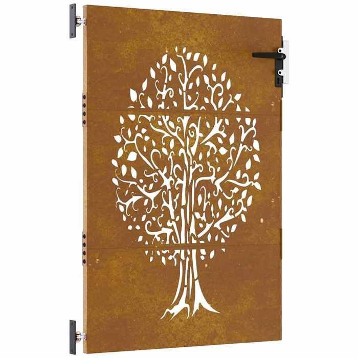 Portillon de jardin en acier corten - vidaXL - 85x150 cm - Rouillé - Acier corten - Design découpé au laser