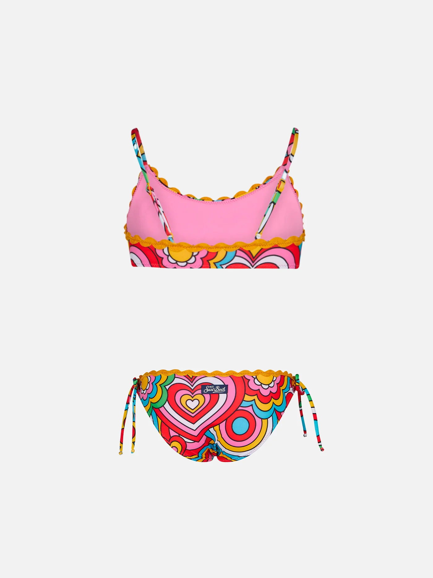 Bikini tipo bralette con estampado multicolor para niñas