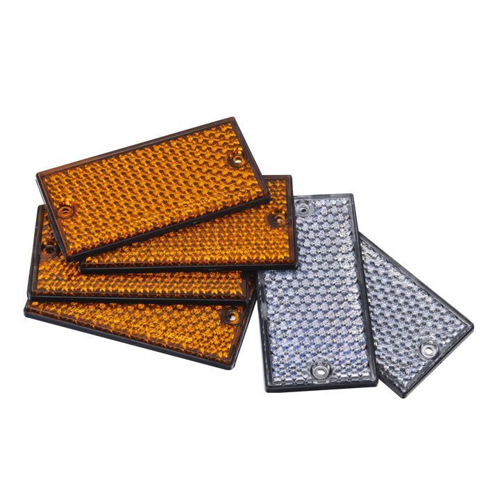 Reflector rectangular de 105x54 mm, 6 unidades