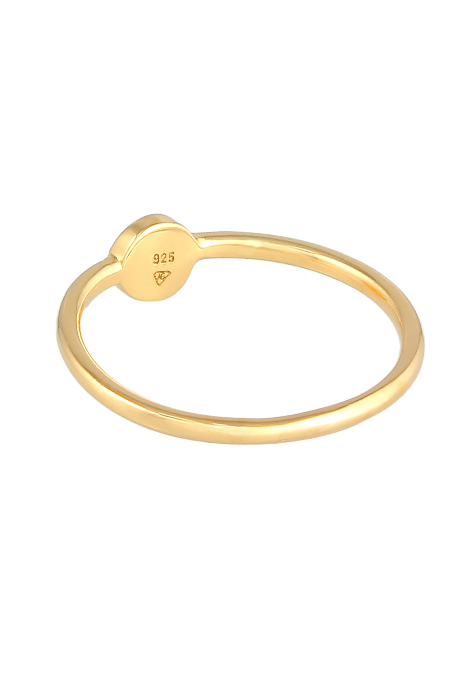 Elli Bague à empiler pour femme - Blogueur de la tendance de base Geo Plaquettelet en argent sterling 925 plaqué or