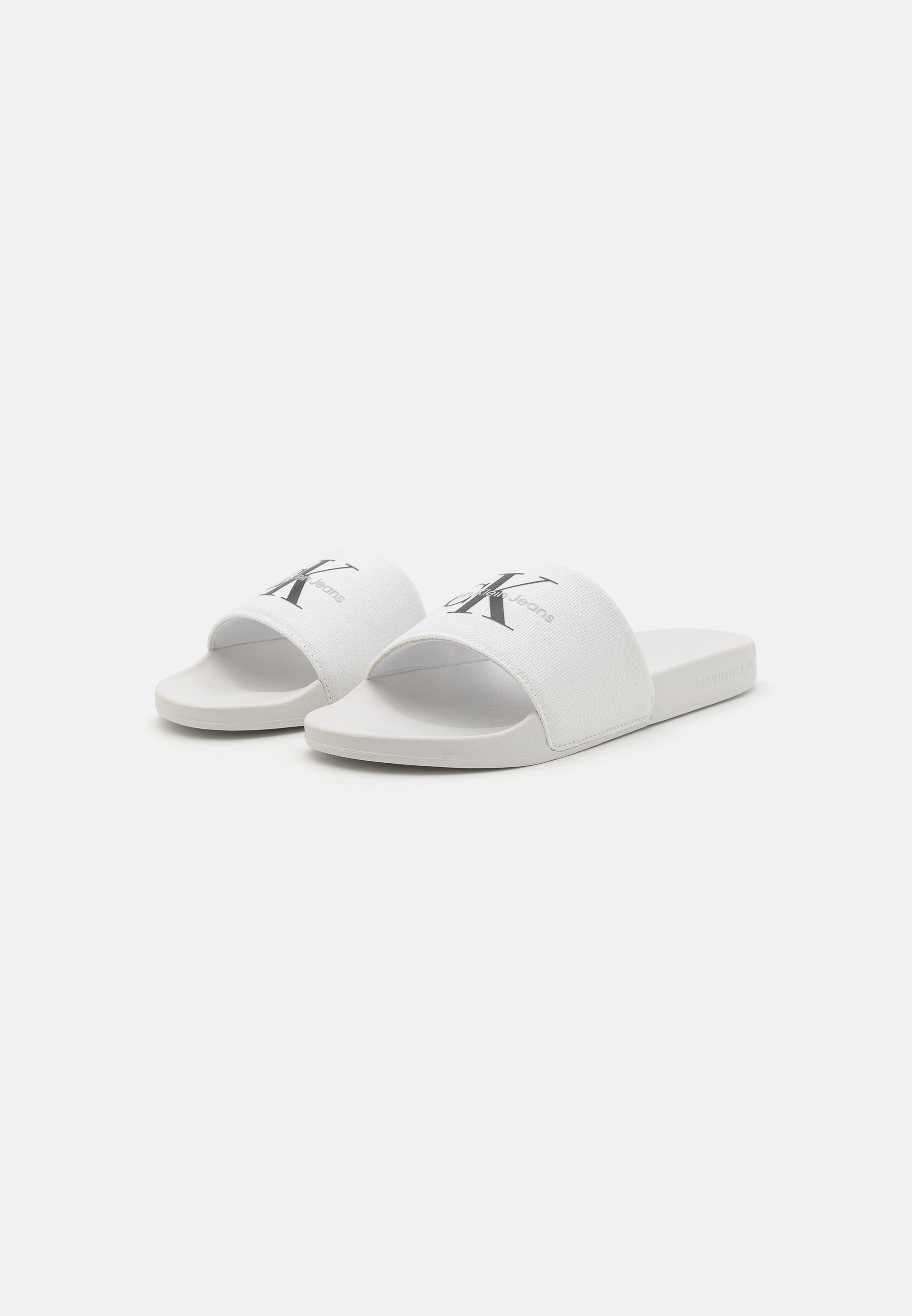 Calvin Klein Jeans SLIDE MONOGRAM - Mules - blanc éclatant
