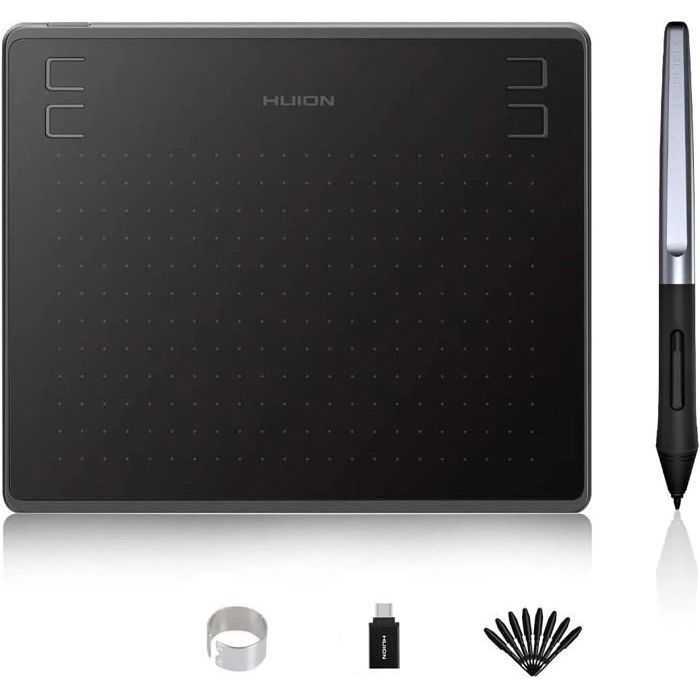 6.3x4 inch digital graphics tablet, Android/OSU compatible, 4 quick keys, battery-free stylus