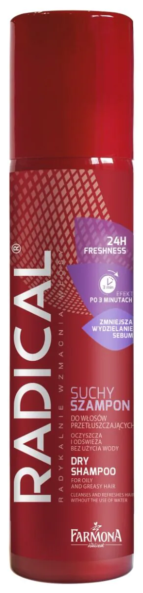 Radical Suchy Szampon do włosów przetłuszczających się Extra świeżość 180 ml