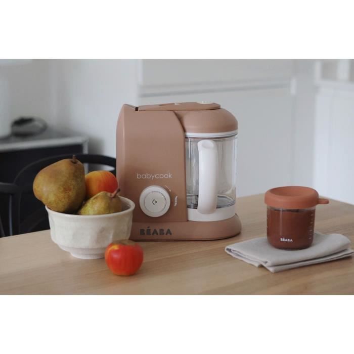 BÉABA - Babycook Solo - 4-in-1 Baby Food Maker, Blender, Cooker, Steamer - Praline