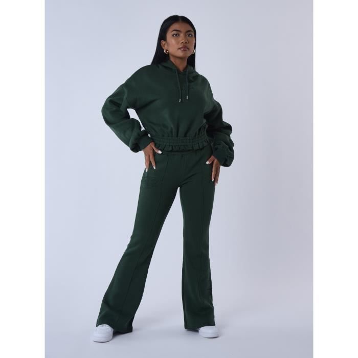 Jogging Flare Femme - PROJECT X PARIS - Vert - Fitness - Manches longues - Respirant