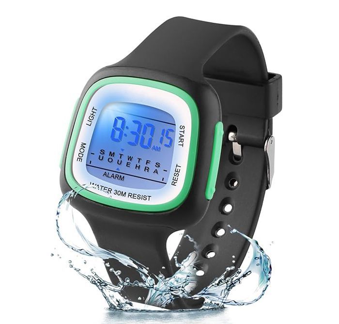 Montre Enfant,7 Lumières de Couleur Montre pour Fille Garçon,Montre Digitale Enfant pour Enfants avec Motif de Chat,3ATM Etanche