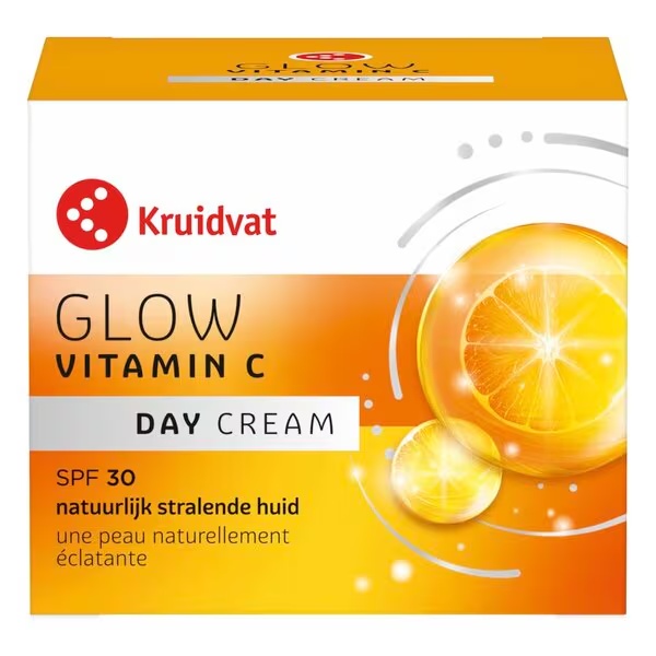 Denný krém s vitamínom C Kruidvat Glow SPF30<br>50ml