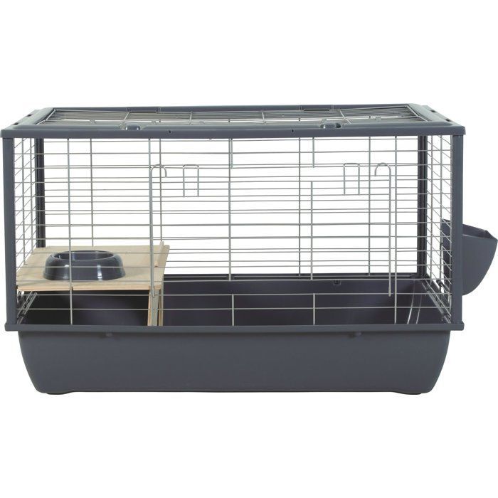 ZOLUX Cage grillagée cochon d'inde et rongeur Néolife - 80 x 52,5 x 48 cm - Gris