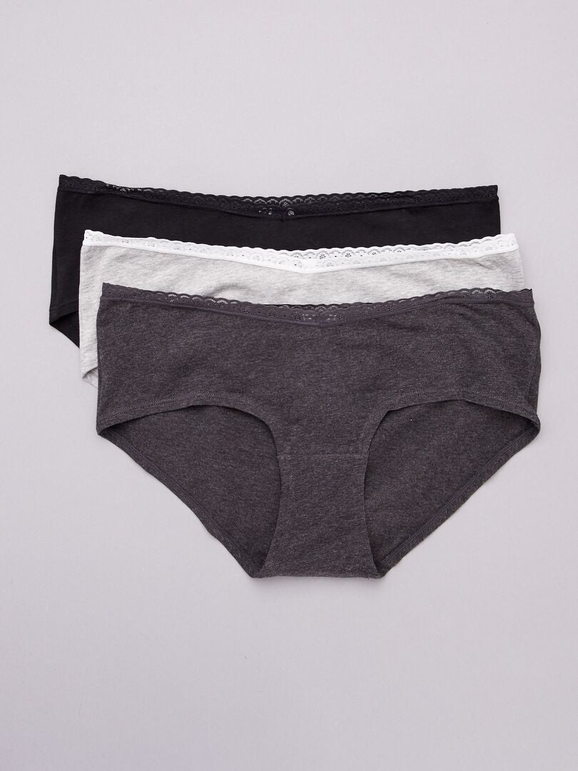 Set van 3 zwangerschapsonderbroeken - zwart