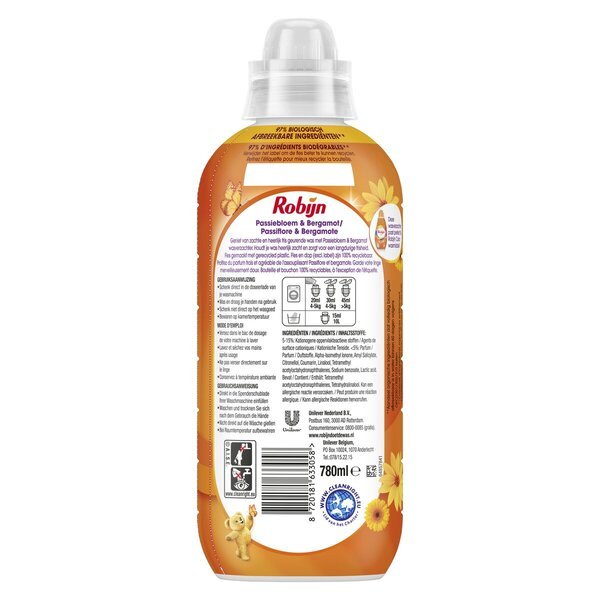 „Robijn Classics“ audinių minkštiklis „Aistros žiedų ir bergamotės“ kvapui<br>4 x 780 ml, 156 skalbimai