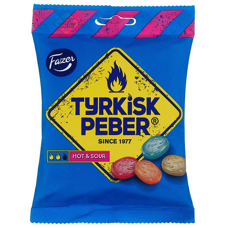 Fazer Turkisk peppar 150 g varm & sur