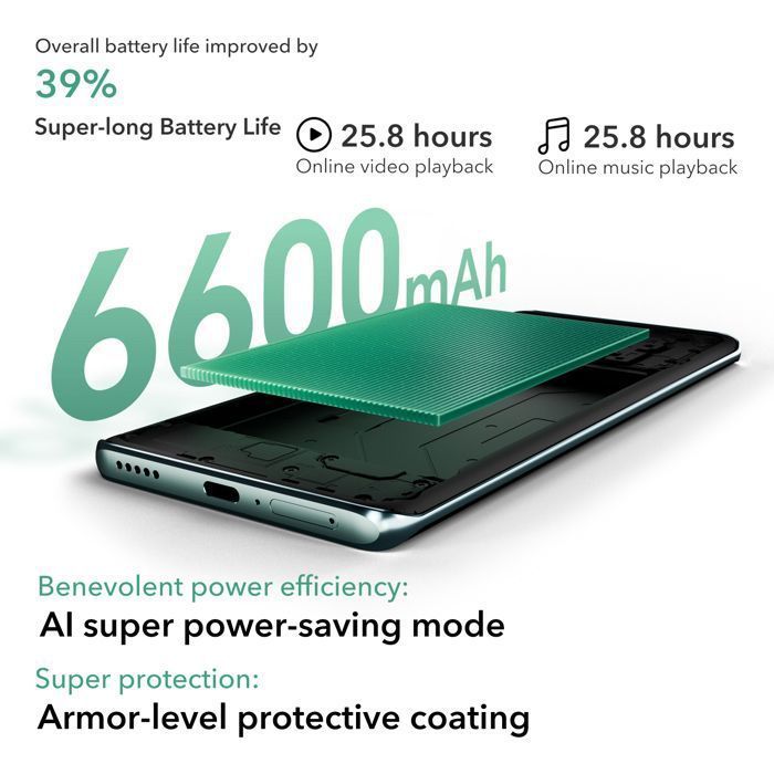 Smartphone 5G - HONOR Magic7 Lite - 8 GB de RAM - 512 GB - Morado - 6,78” - Cámara con IA de 108 MP - Batería de 6600 mAh - Versión UE