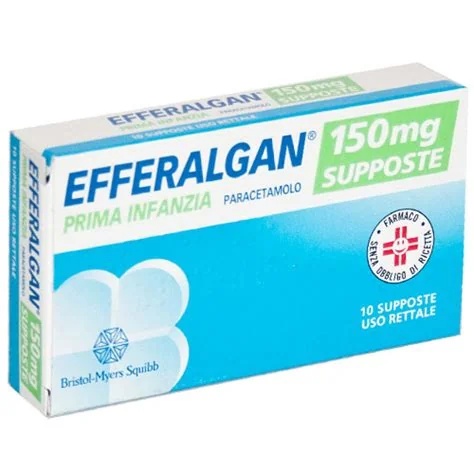 EFFERALGAN Efferalgan para a primeira infância 150 mg 10 supositórios Paracetamol