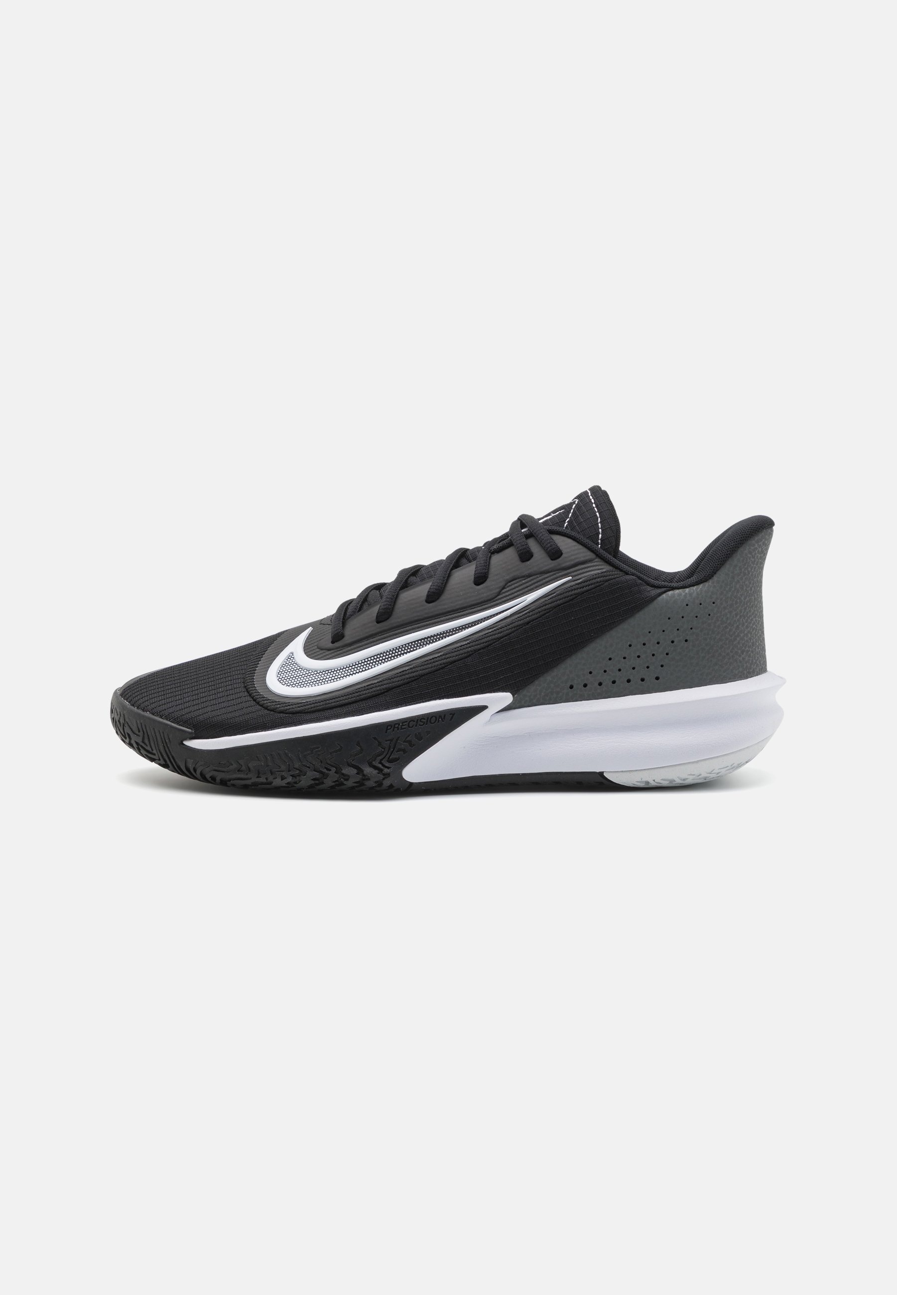 Nike Performance PRECISION 7 - Basketbalschoenen - zwart/wit/ijzergrijs/rookgrijs