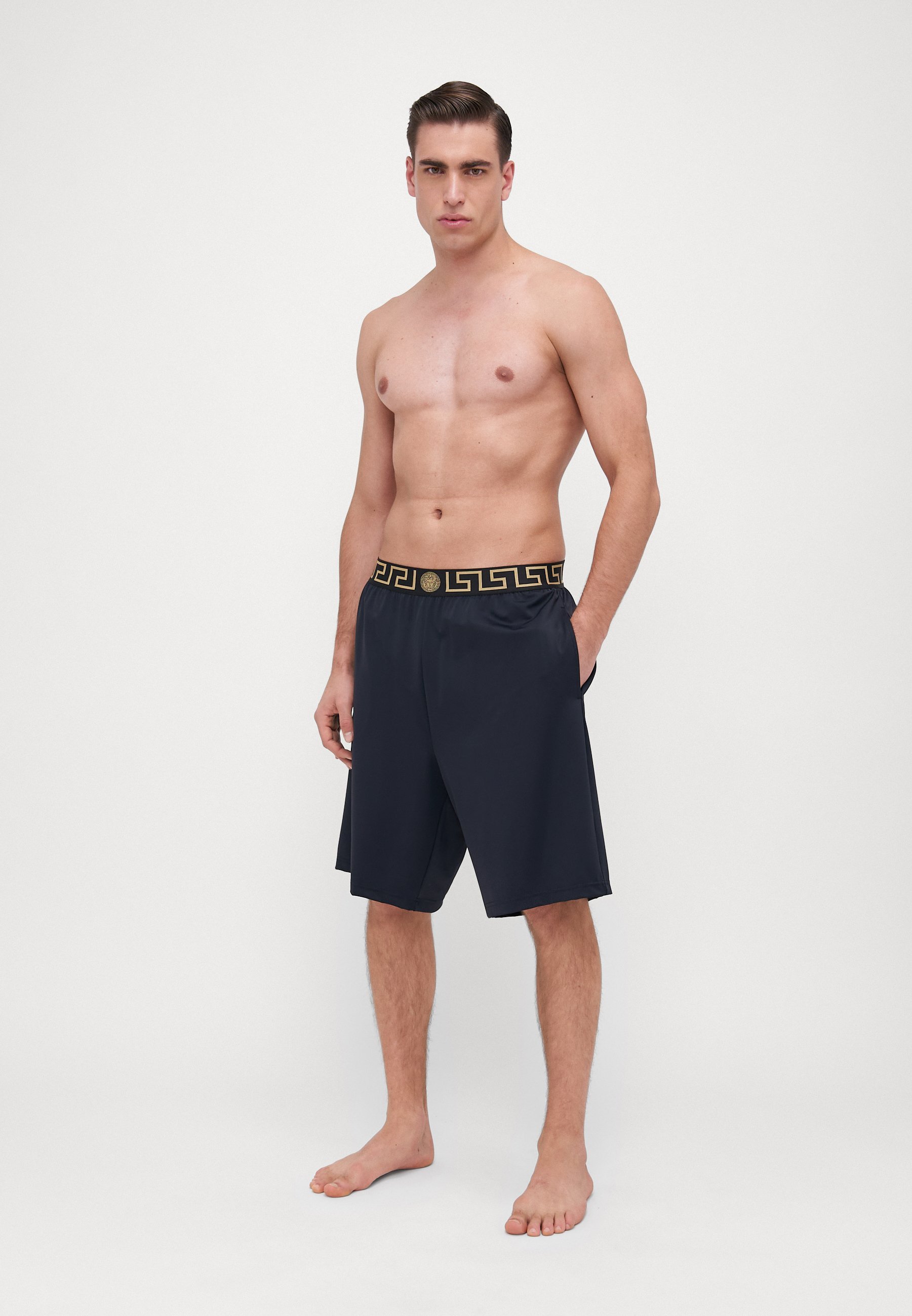 Versace KRATKE HLAČE ZA PLIVANJE VITA NEW LOGO - Kupaće hlačice - crne/zlatne