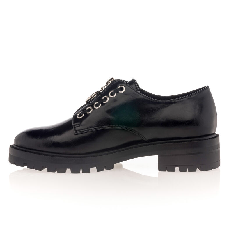 Zapatos de mujer negros con cordones / Zapatos Derby