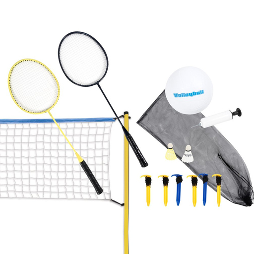 Volleybal- en badmintonset