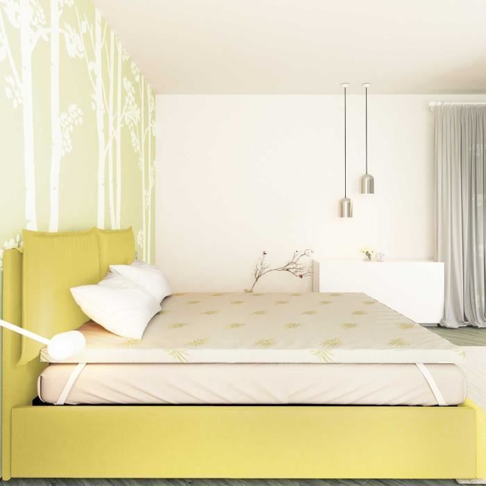 Surmatelas 180x200 cm- Mémoire de Forme Massant 9 zones- Equilibré-  Epaisseur 10 cm- Dehoussable