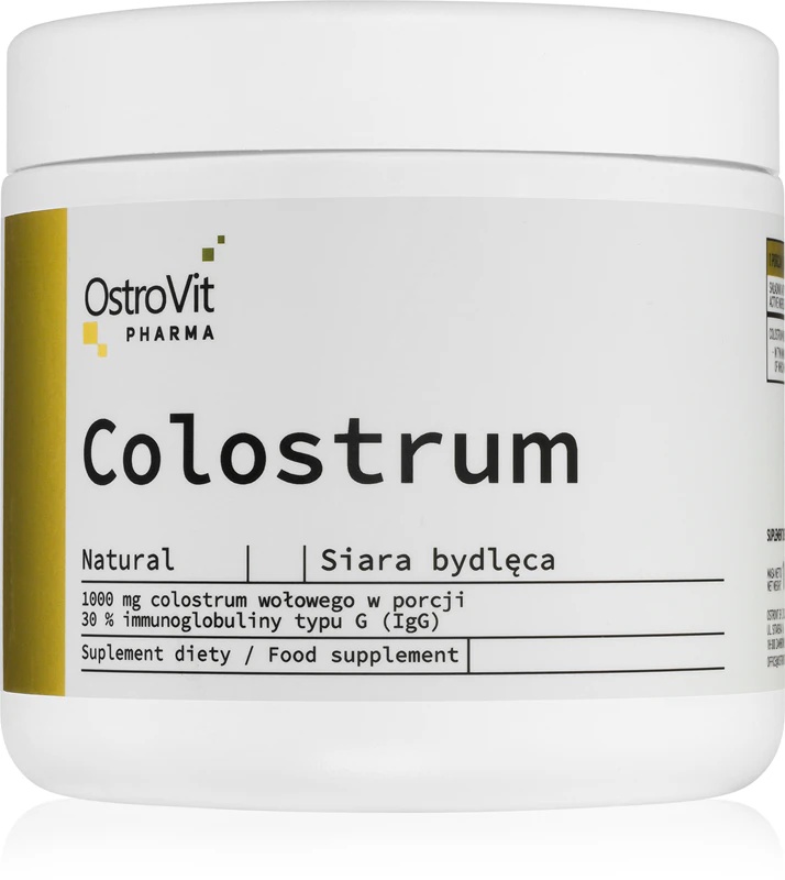 OstroVit Colostrum dabīgs uztura bagātinātājs pulveris iekšķīgi lietojama šķīduma pagatavošanai imunitātes stiprināšanai