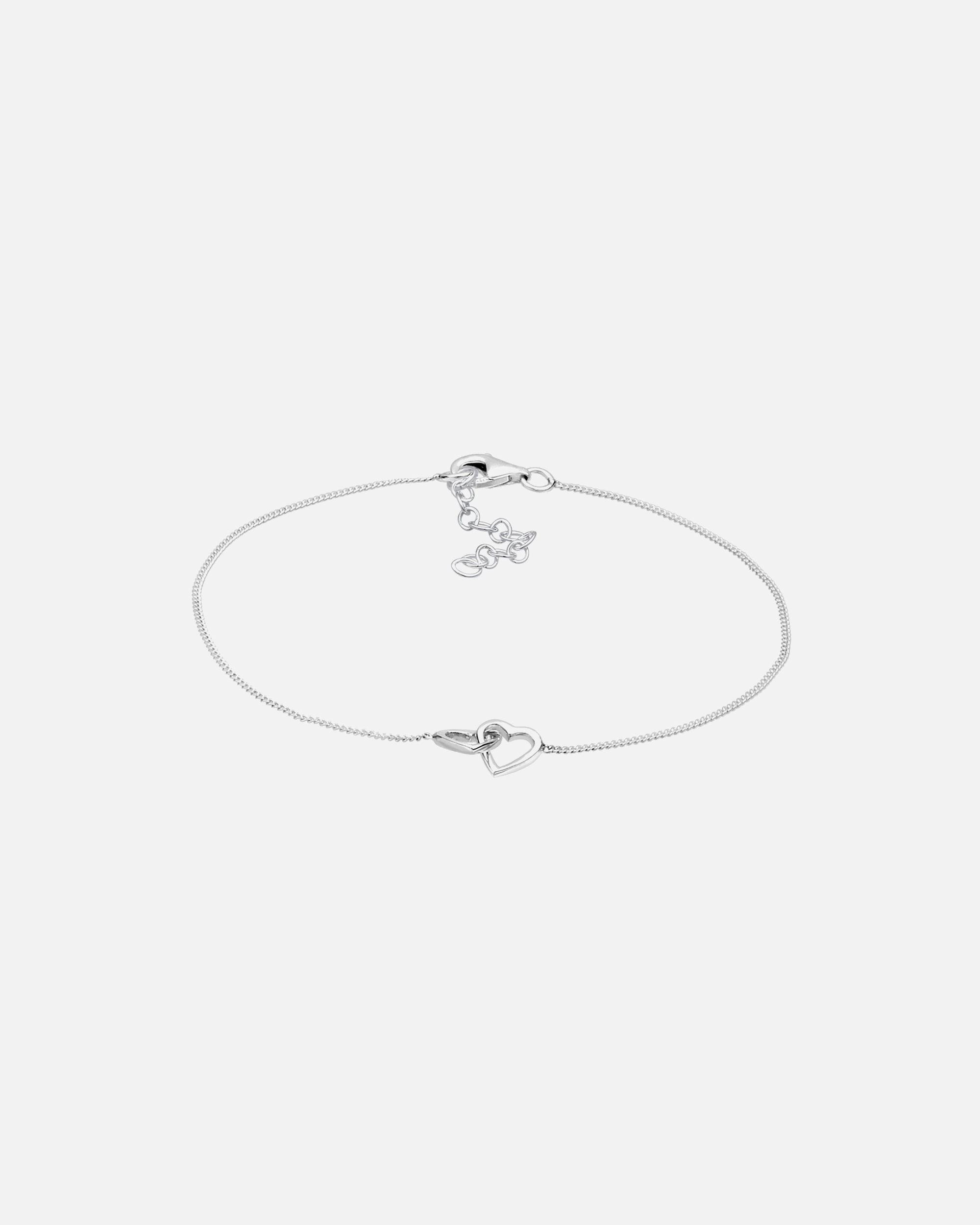 Elli Femmes Cœur Entrelacé Connexion en Argent Sterling 925 Plaqué Or Rose