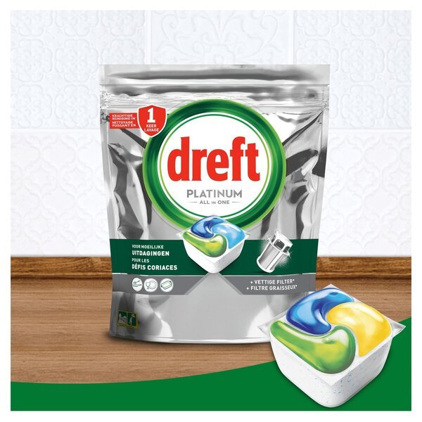 Dreft Platinum tablete za perilicu posuđa sve u jednom<br>39 komada