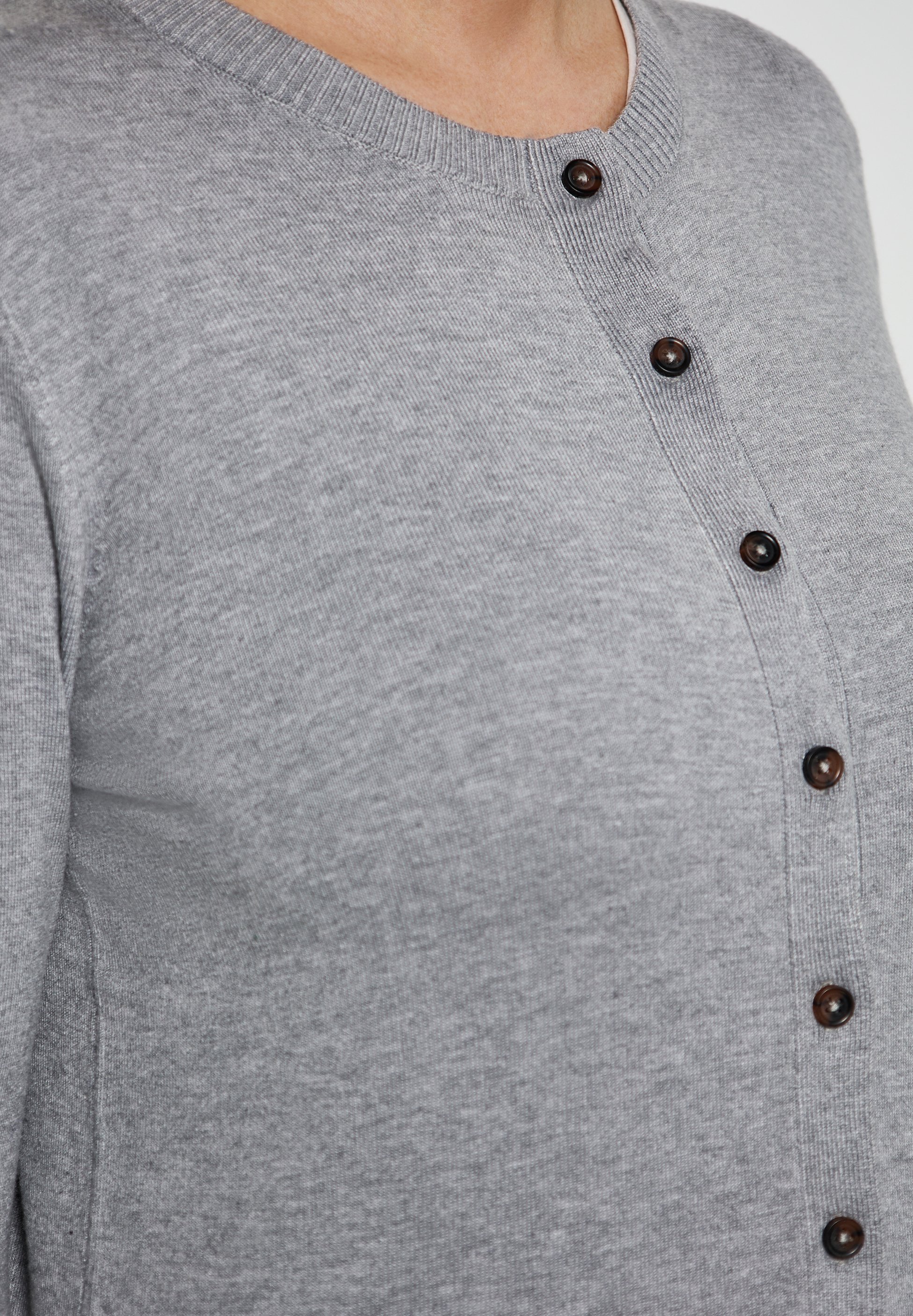 Cardigan usha - grigio melange